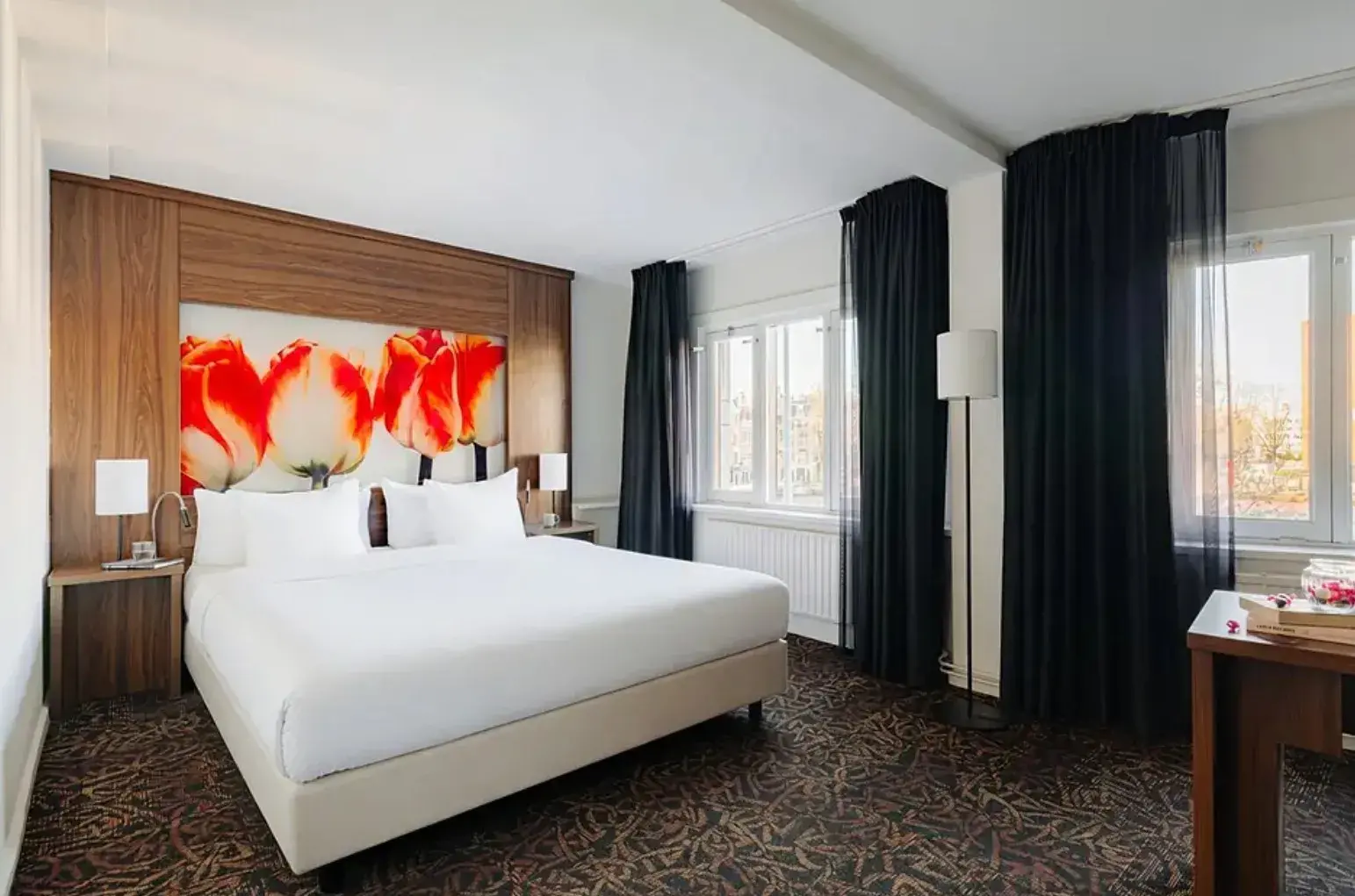 Superior Room with double bed and Amstel view at Hotel Eden Amsterdam