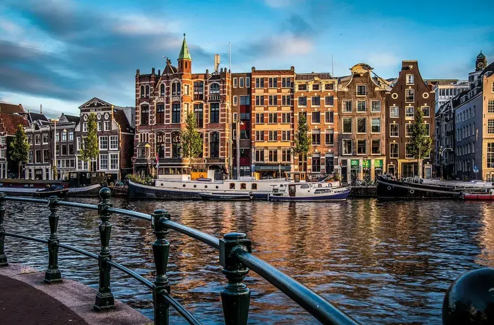 View of an Amsterdam canal